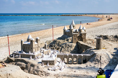 Sandcastle at beach