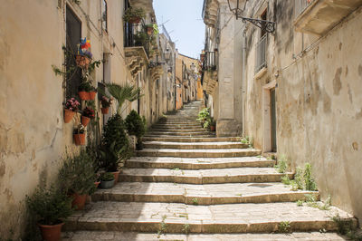 Narrow alley amidst old buildings