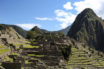 Panoramic view of old ruins against sky