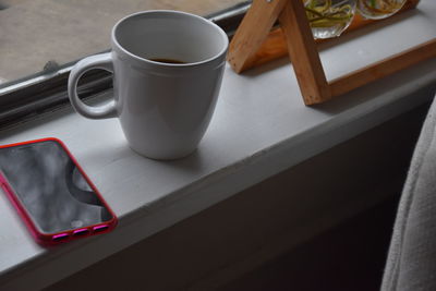 Close-up of coffee on table