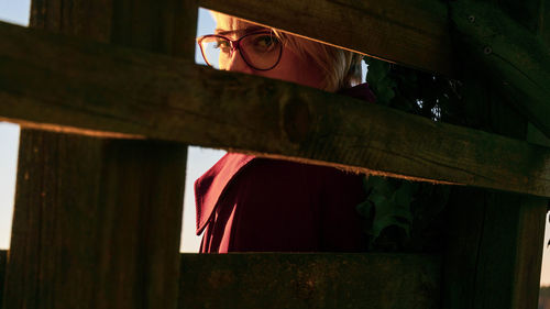 Portrait of woman looking away