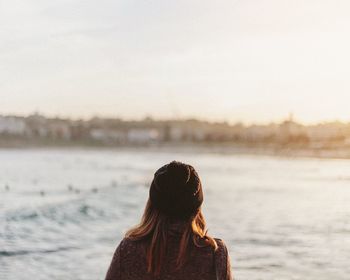 Woman looking at view