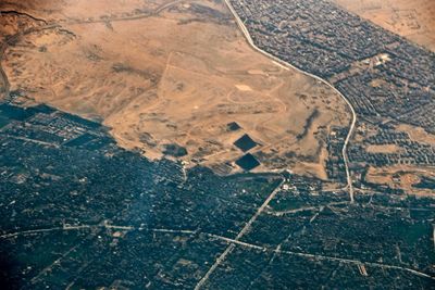 Aerial view of road