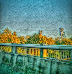 View of railing against sky