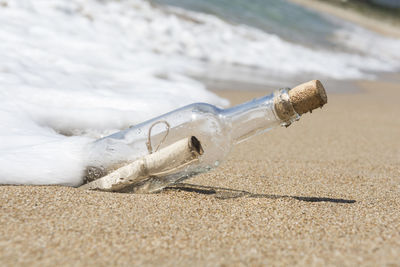 Close-up of sand on beach