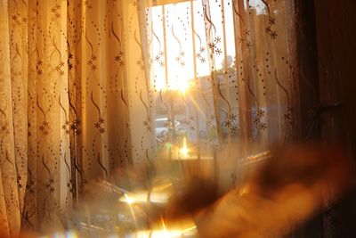Full frame shot of sun seen through glass window