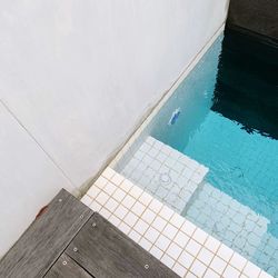 High angle view of swimming pool