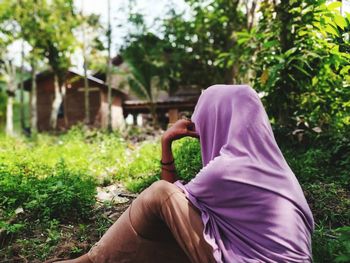 Women on garden