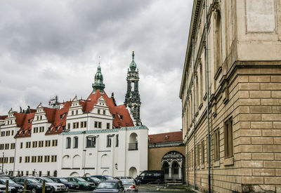 Low angle view of cathedral against cloudy sky