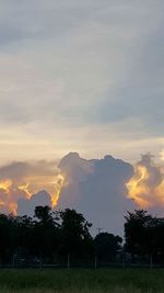 Scenic view of mountains against sky during sunset