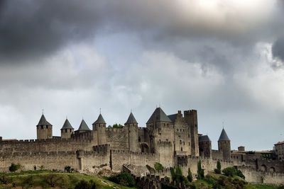 Panoramic view of old building against sky