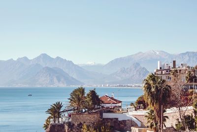 View of town by sea