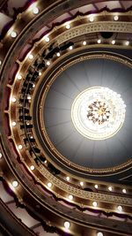 Low angle view of illuminated ceiling