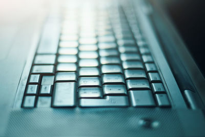 Close-up of laptop keyboard