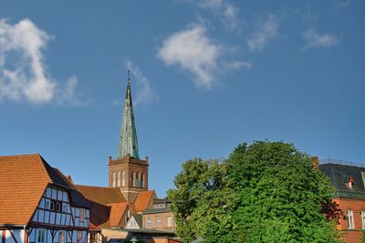 Low angle view of building against sky