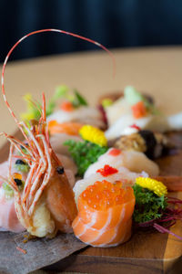 Close-up of food on cutting board