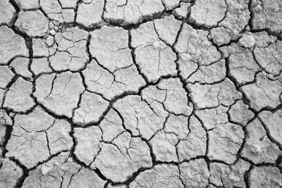 Full frame shot of cracked land