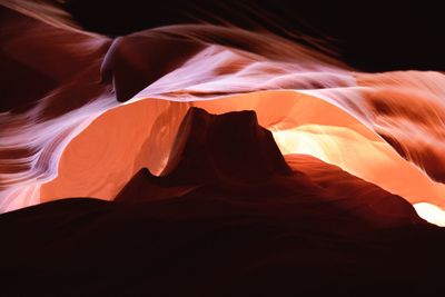 Rock formations at antelope canyon