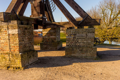 View of old ruin building against sky