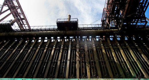 Low angle view of built structure against sky