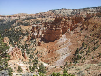 Scenic view of rock formations