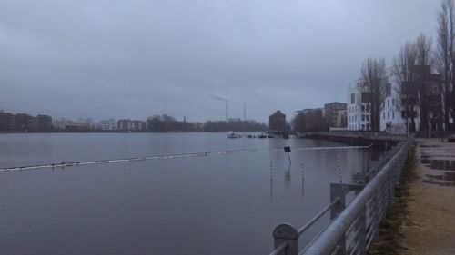 View of river with trees in background