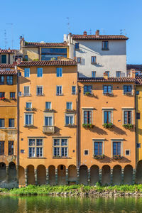 Apartment building that faces the arno river in florence