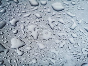 Full frame shot of raindrops on glass