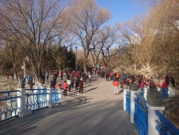 Group of people on road