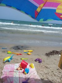 View of people on beach