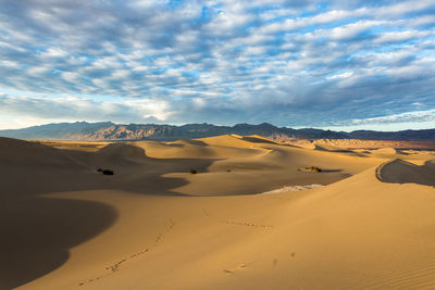 Scenic view of desert against sky