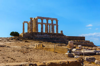 Old ruins of temple against sky