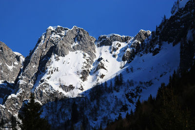 Scenic view of mountains against clear sky