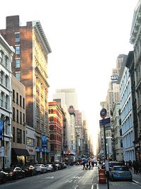 City street with buildings in background