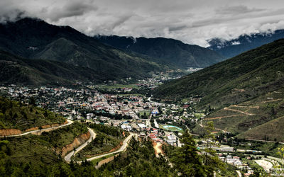 High angle view of cityscape