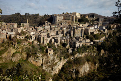 Panoramic shot of townscape against sky