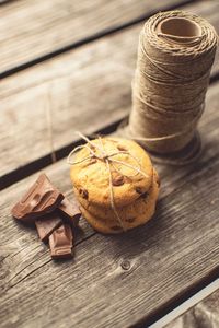 Close-up of bread on table