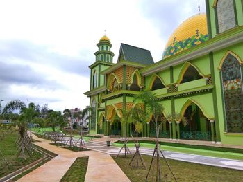 View of building against cloudy sky