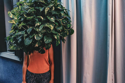 Plant head people at the island of burano, venice, italy