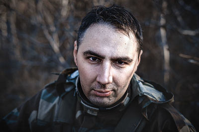Close-up portrait of young man