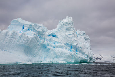 Scenic view of sea against sky during winter