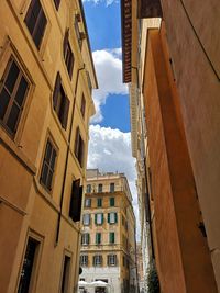 Low angle view of buildings against sky