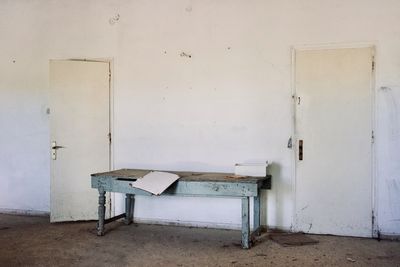 Interior of abandoned building