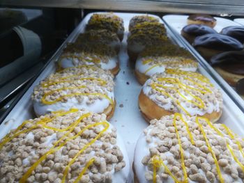 High angle view of food for sale at store