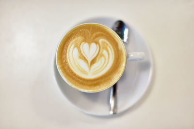 Coffee cup on table