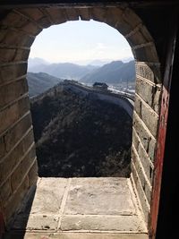 View of mountain range against the sky