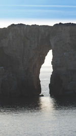 Rock formations on coast