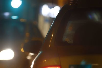 Close-up of illuminated lights