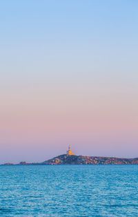 View of sea at sunset