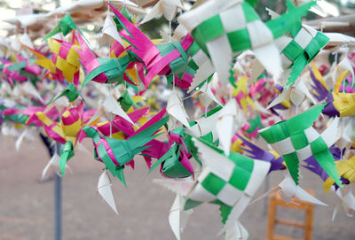 Close-up of multi colored candies for sale